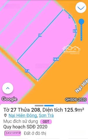 bán đất tại nại hiên đông, 7,99 tỷ, 126 m2, mặt tiền 7,3m