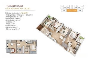 bán gấp căn hộ 3pn duakey 112,8m2 view trọn công viên mễ trì cực thoáng, tầng trung đẹp