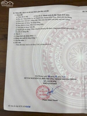 Bán đất Thanh Sơn - Kiến Thụy - Hải Phòng
