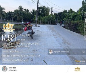 chính chủ cần bán 226,2mv hẻm đường đinh đức thiện, gần chợ bình chánh, giá 4ty2 tl. lh 