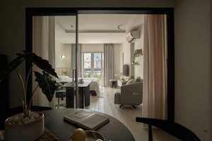 cho thuê căn hộ cao cấp 1pn/studio ban công - full nội thất mới tone trắng xám cực có gu ngay q2