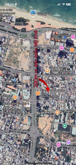 quỹ đất vip! gần 1200m2 đất ở sát đường võ văn kiệt cách biển mỹ khê đúng 200m