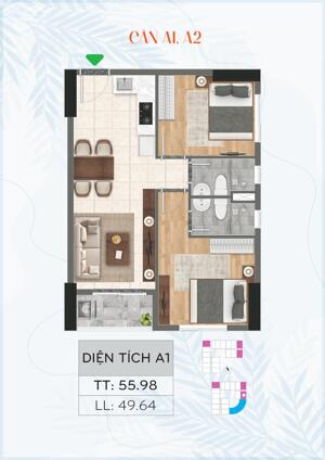 Cần bán căn góc 56m2 Bcons City