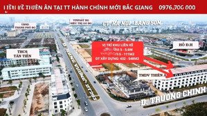 bán liền kề 93m2, tổng dt 432m2 tại ngã 6 tp bắc giang. sẵn sổ đỏ
