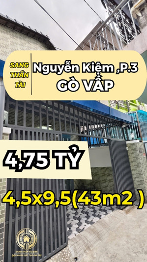 nhà nguyễn kiệm gần sân bay tân sơn nhất nhỉnh 4 tỷ khu dân cư an ninh yên tĩnh lh 
