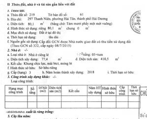 cần bán gấp nhà đất tại phường hải tân, tp hải dương ( nay là phường tân hưng, tp hải phòng )