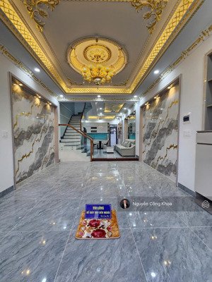 bán nhà đúc 4t hoàn công, full nội thất, sân ô tô, kdc gần làng đhqg tp. hcm p. bình an, tp. dĩ an