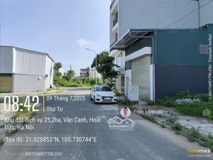bán 57.2m2 đất dịch vụ 25ha vân canh. mặt tiền 4.92m. đường 11m oto tránh. vị trí đẹp. sẵn sổ đỏ.