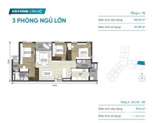 bán gấp 109m2 3 phòng ngủ lỗ 500 triệu. 7.3 tỷ hỗ trợ vay ngân hàng. lh 