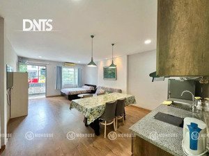 căn hộ bancon hơn 50m2 full nội thất 2 mặt tiền- bờ kè hoàng sa - cầu điện biên phủ - cv lê văn tám