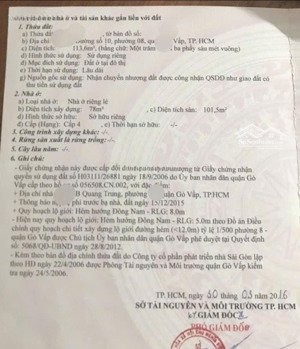 nhà hẻm xe hơi quang trung sát công viên làng hoa, 113.6m2 thu nhập sẵn 20tr/tháng chỉ 7.1 tỷ