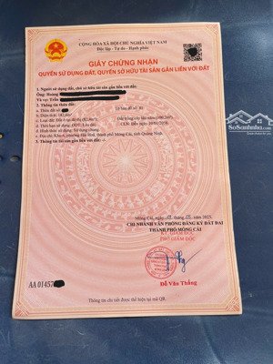 chính chủ bán đất mặt tiền trần quốc tảng, trung tâm móng cái, gần 200m², giá chỉ từ 2t