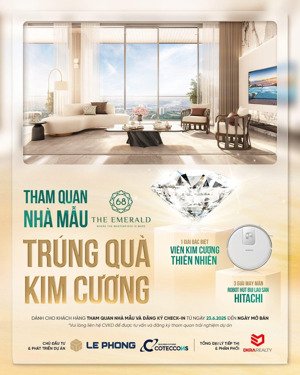 2pn 2wc emerald 68 view sông số lượng có hạn, 30% tới nhận nhà, ân hạn gốc lãi 36 tỷ, lh 