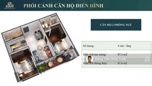 chị gái em nhờ bán căn hộ 2 ngủ 80m2, ban công đông bắc, nhà đẹp