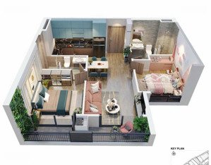 chính chủ cần bán căn 2pn tòa beverly đẹp nhất phân khu, view thác nước nội khu