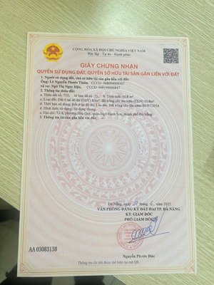 bán đất nền 93,8m2 tại bình kỳ, hòa quý, ngũ hành sơn, đà nẵng, 1,87 tỷ