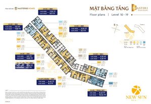 căn hộ 3 pn masterise homes đà nẵng - dt thông thủy: 80m2 - giá gốc trực tiếp cđt - ck 18%
