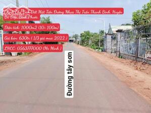 Chính Chủ Bán 1000m2 Đất Mặt Tiền Đường Nhựa Thị Trấn Thanh Bình, Huyện Bù Đốp, Bình Phước.