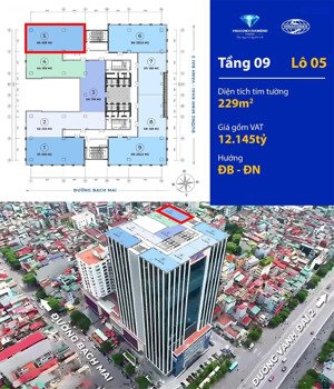 bán gấp sàn văn phòng toà vinaconex giá rẻ nhất quận hai bà trưng cho thuê 17 - 19$/m2