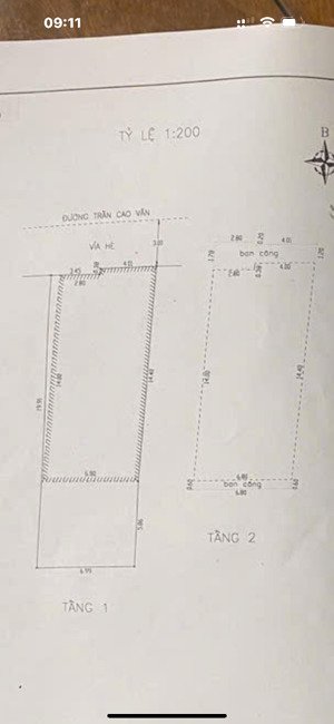 nhà 2 tầng mt đường trần cao vân vị trí đắc địa kinh doanh sần uất
