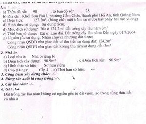 bán nhà riêng 127m2, 3,8 tỷ tại lý thường kiệt, cẩm châu, hội an, quảng nam