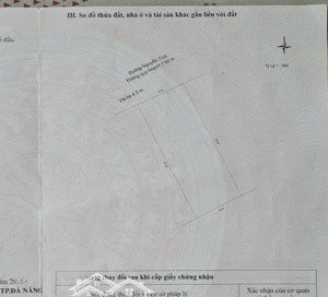bán đất 252m2 (10x25,2) ngay sát biển mỹ khê đường 7m5 nguyễn trực, khu đầu tuyến sơn trà