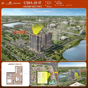 căn hộ 1pn masteri lakeside u38a-21-17 rẻ nhất thị trường