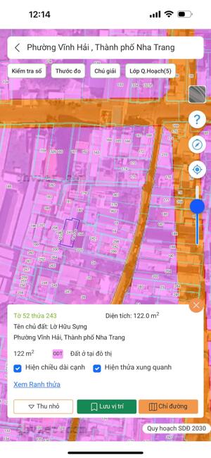 Bán đất hẻm đường Sao Biển, Phường Bắc Nha Trang, cách bãi biển chỉ 600m. DT : 122m2 ngang 7.6m. giá 45tr/m2