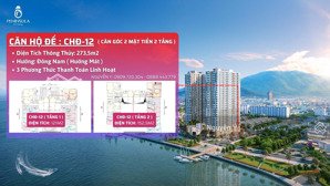 bán căn hộ đế toà peninsula căn góc 2 tầng 2 mặt tiền, 273.5m2, sơn trà, đà nẵng