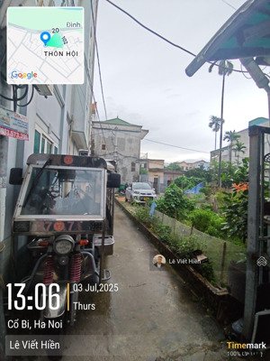 bán đất tặng nhà cấp 4 47m2 mt 3.5m vuông vắn cổ bi. ô tô vào nhà, cách 1 nhà ra trục chính