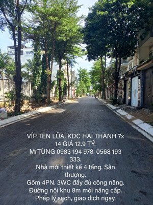 vip tên lửa. kdc hai thành 7x 14 giá 12.9 tỷ.