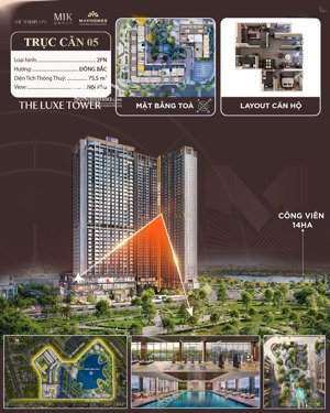 bán căn 2pn 2vs 75,5m giá 8,58 tỷ thông thủy tầng 21 the matrix one,tại nam từ liêm, hà nội