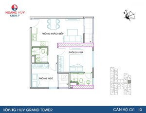 bán cc hoàng huy grand tower, 2,4 tỷ, 55m2, 2pn, 2wc, view vin siêu hiếm. lh: 