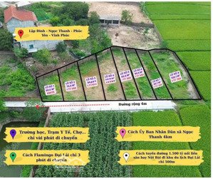 mở bán phân lô mới f0 ngọc thanh - vĩnh phúc.
giá từ 699tr/lô(sẵn sổ - bao sang sổ mới)