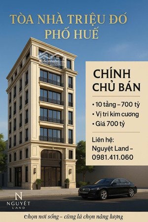 tòa nhà 10 tầng triệu đô mặt phố phố huế đắc địa trung tâm giá 700 tỷ