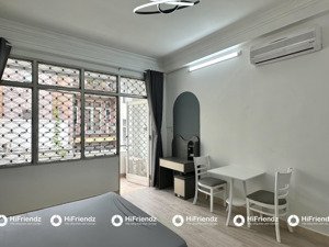 new 100% căn hộ 1pn, ban công, máy giặt riêng, free xe, được nuôi pet sát bên chợ bàn cờ