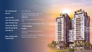 hue heritage - tổ hợp căn hộ đẳng cấp - vị trí kim cương - 3pn view sông tràng tiền - cực hot !!!