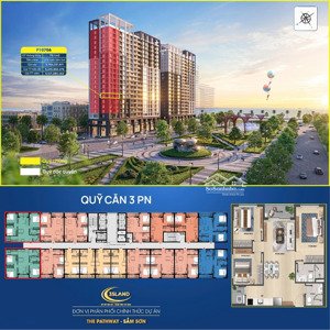căn góc 3pn độc quyền view quảng trường biển the pathway sầm sơn