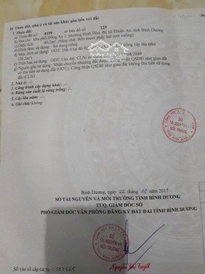 chính chủ bán lô đất tại phường bình hoà, tp thuận an (nay là phường bình hoà, tp hcm)