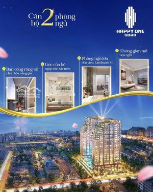 căn hộ thủ đức happy one sora giá f0 cđt. 2pn 2wc 69m2 giá 3 tỷ 2 htls 0% tt 20% kí hđmb, ck 16%