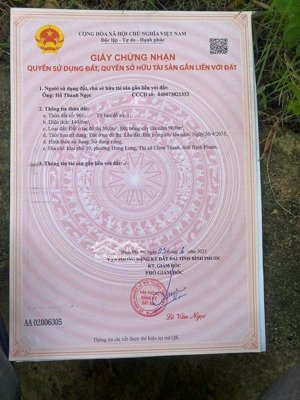590tr có được vị trí đất đẹp ở trung tâm thị xã chơn thành - bình phước nay thành đồng nai .