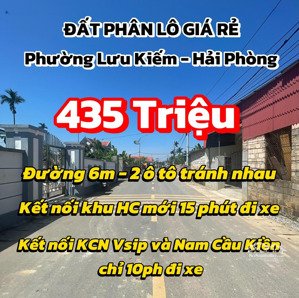 bán lô góc 2 mặt tiền 70m tại phường lưu kiếm - gần ql10 giá chỉ 545 triệu. ko qua môi giới