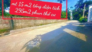 diện tích gần 300m2 full thổ cư, mt 15m, luu khong 42 m 2vuông đẹp như hoa hậu. bán lẻ 900tr/lo