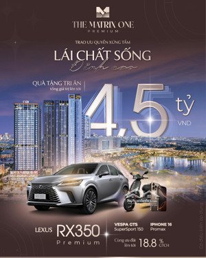 hàng ngoại giao 4pn giá rẻ hơn 400 - 500tr, full quỹ căn chuyển nhượng tại the matrix one