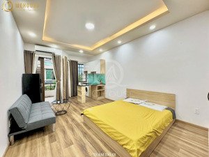 căn hộ studio cao cấp, có bancol thoáng rộng 35m2, bếp đẹp ngay chu văn an, giao đinh bộ lĩnh