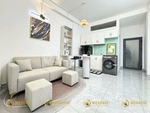 căn hộ 1pn ban công full nt ngay vòng xoay đồng hồ điện biên - hẻm oto yên tĩnh, máy giặt riêng