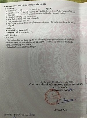 bán mảnh đất đẹp, điểm x5, thôn đông tây, xã vân nội, huyện đông anh, tp hà nội. dt: 69,6 m2