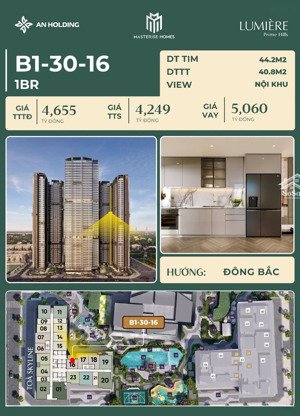 cần ra đi căn 1n hơn 40m2 dự án lumiere cổ loa giá chỉ 4,x tỉ