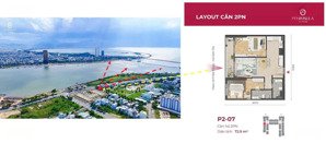 chuyển nhượng lại căn view sông + vịnh tầng 27 peninsula đà nẵng 72.9m2, 2pn + 2wc giá tốt