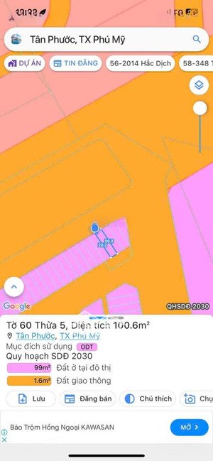 chính chủ bán đất tđc tân phước phường phú mỹ , tp hồ chí minh